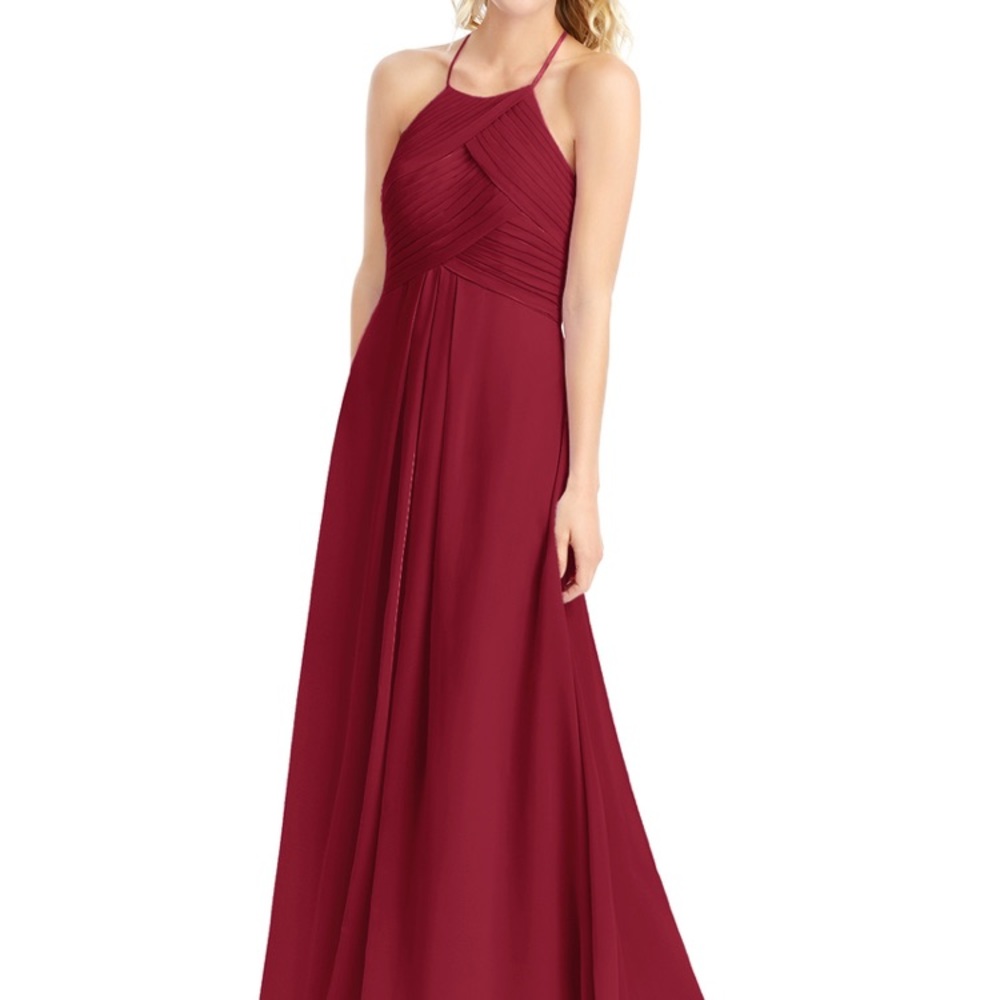 Azazie Ginger Burgundy Bridesmaid Dress Size 4/6